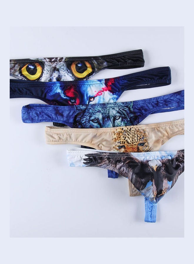 Generic - 3D Animal Printed G-String Yellow Leopard - Image 1