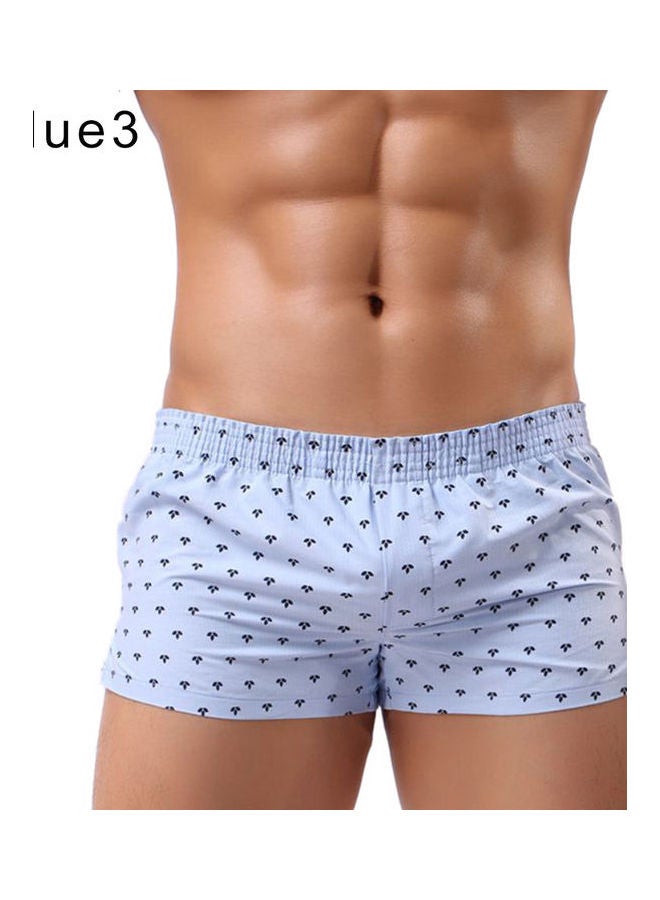 Fashionable Dots Clover Printed Boxers Blue  - Image 1