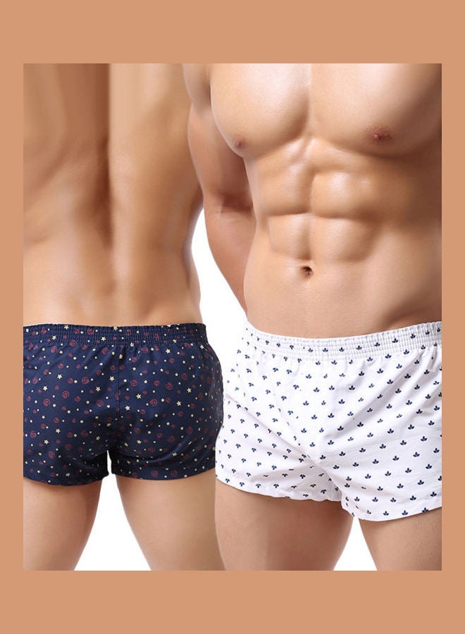 Fashionable Dots Clover Printed Boxers Blue  - Image 2