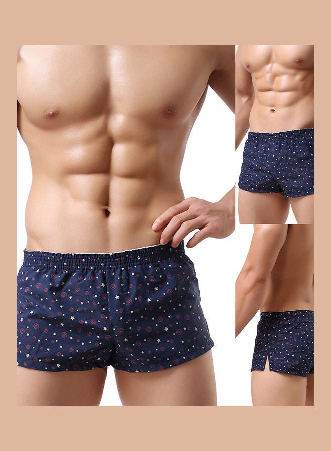 Fashionable Dots Clover Printed Boxers Blue  - Image 3