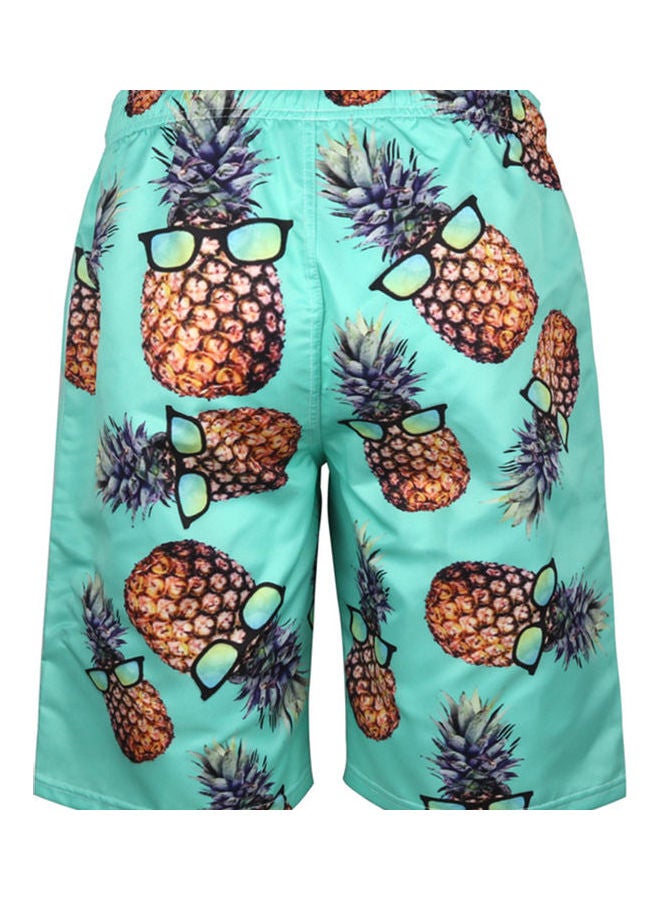 Generic - 3D Print Mesh Lining Summer Beach Shorts Blue - Image 1