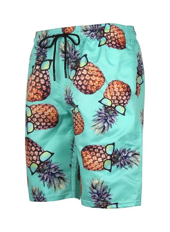 Generic - 3D Print Mesh Lining Summer Beach Shorts Blue - Image 1