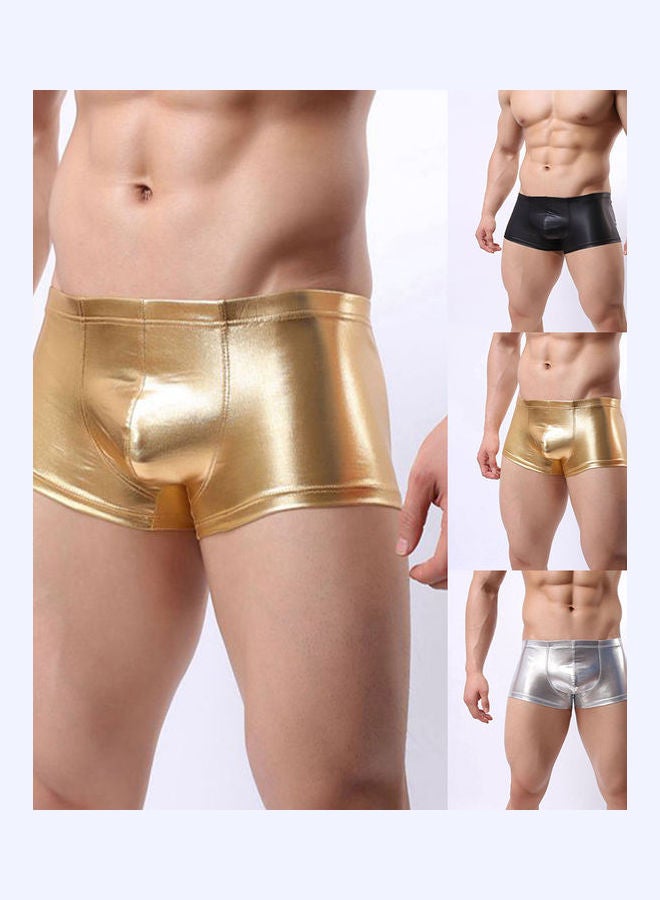 Generic - Fashionable Club Patent Boxers Gold - Image 1