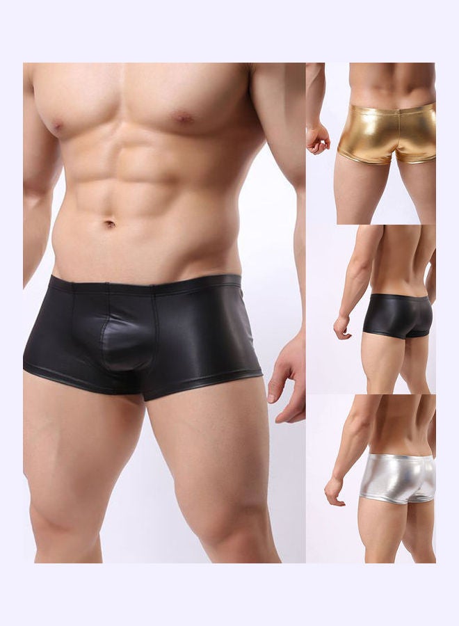 Generic - Fashionable Club Patent Boxers Gold - Image 1