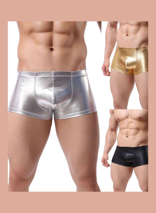 Generic - Fashionable Club Patent Boxers Gold - Image 1