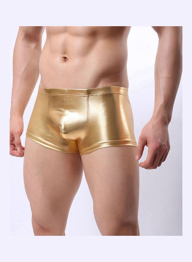 Generic - Fashionable Club Patent Boxers Gold - Image 1