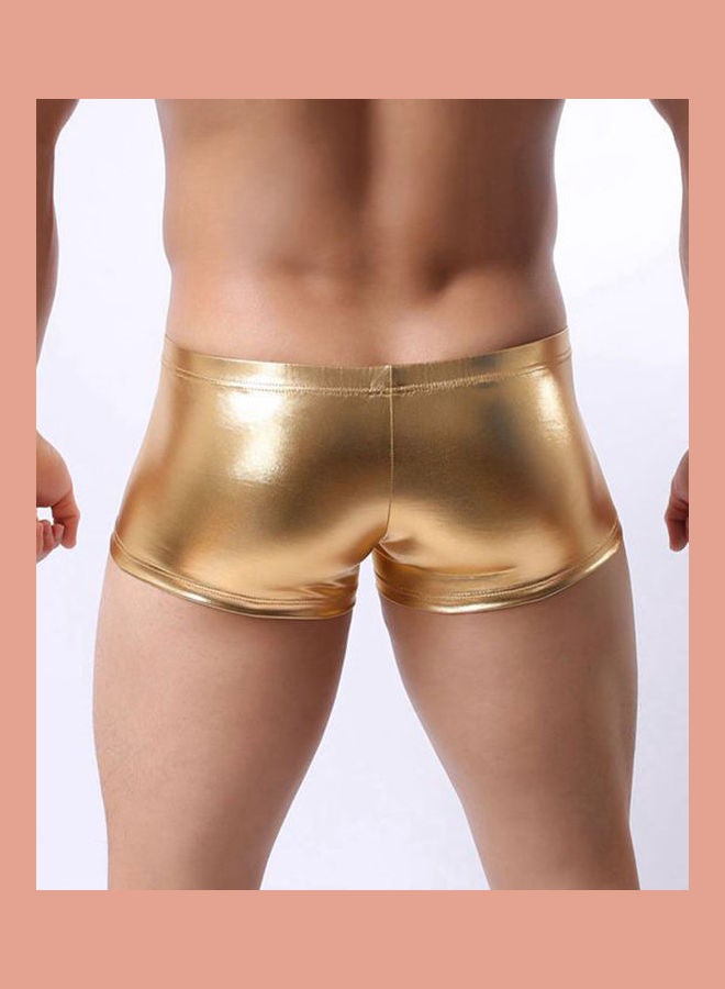 Generic - Fashionable Club Patent Boxers Gold - Image 1
