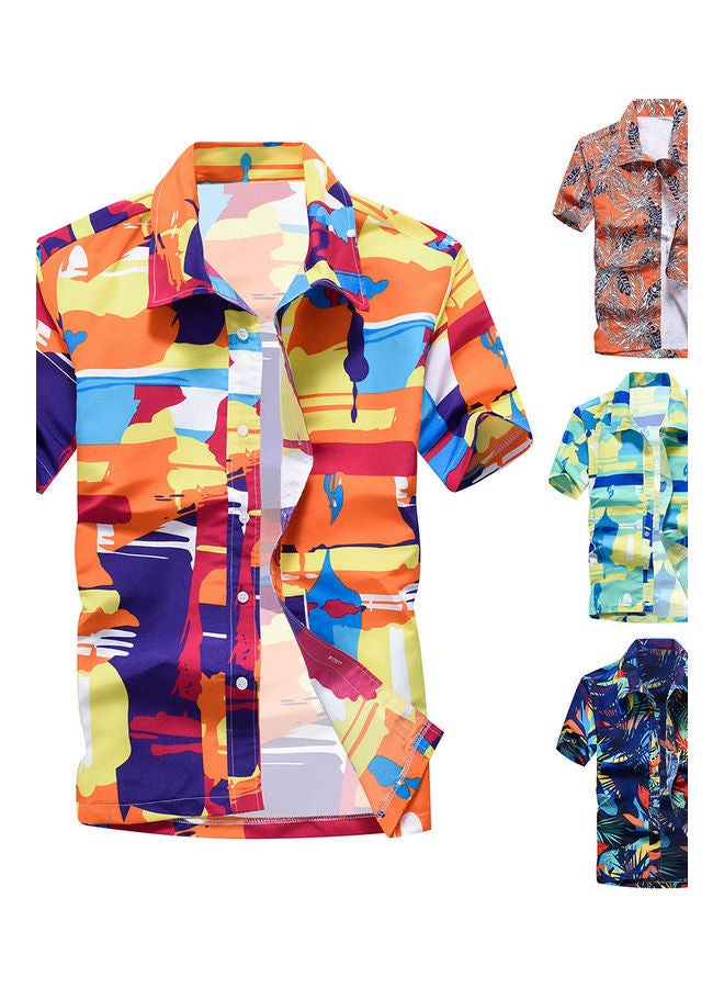 قميص صيفي بأكمام قصيرة وياقة مقلوبة - Image 3