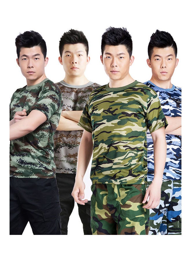 4-Piece Military Combat T-Shirt Set Multicolour - Image 2