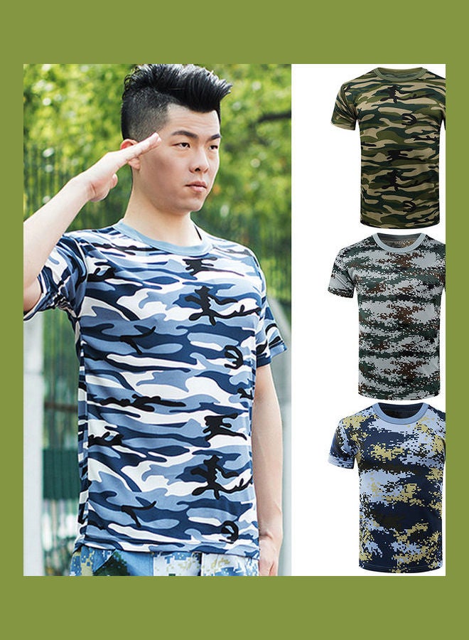 4-Piece Military Combat T-Shirt Set Multicolour - Image 3