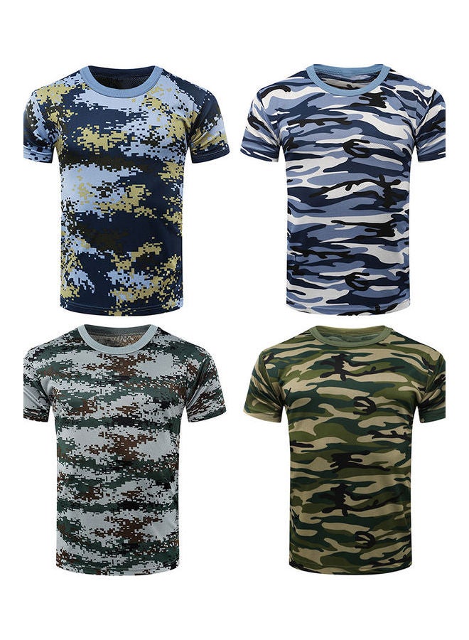 4-Piece Military Combat T-Shirt Set Multicolour - Image 1