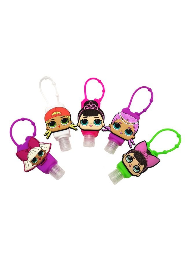 MissTiara 5-Piece Cartoon Design Hand Sanitizer Bottles 3.3x11.5cm  - Image 1
