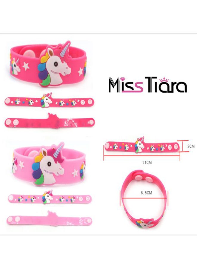MissTiara 5-Piece Unicon Silicone Slap Bracelet Set 2x21cm  - Image 3