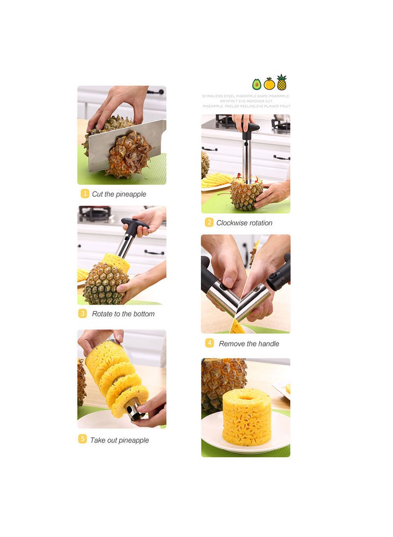 Steel Pineapple Cutter Green 24x10x10cm - v1607685522/N42334857A_2