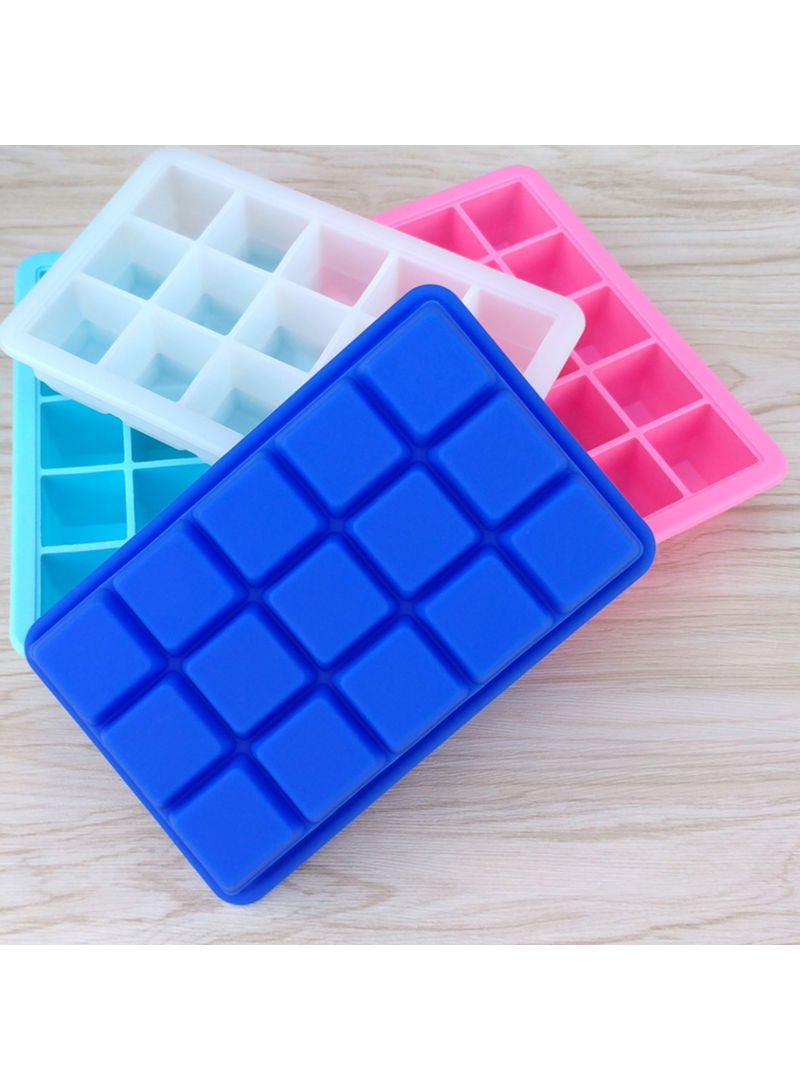 Silicone Ice Cube Tray Mold Blue 19.5x4x12.5cm  - Image 5