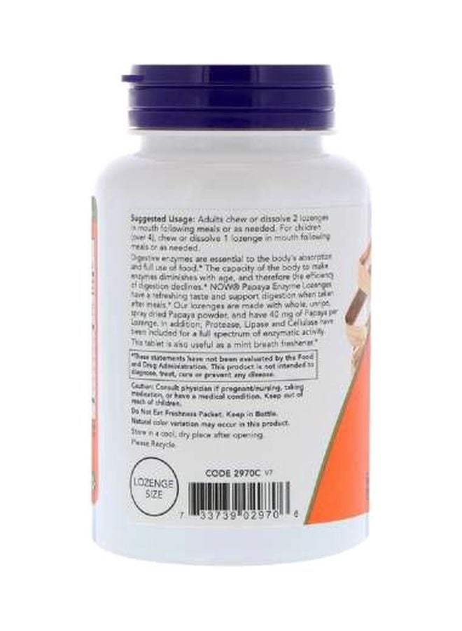 Now Foods - Chewable Papaya Enzymes Digestive Support - 180 Lozenges - Image 1