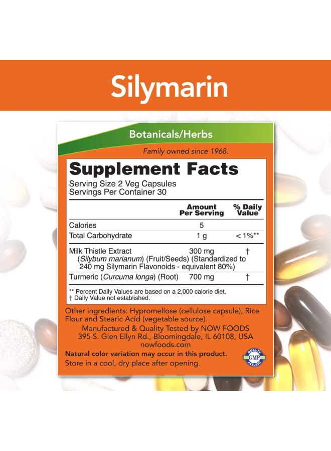 Now Foods - Milk Thistle Extract 150 mg Silymarin (120 mg) 60 Veg Capsules - Image 1