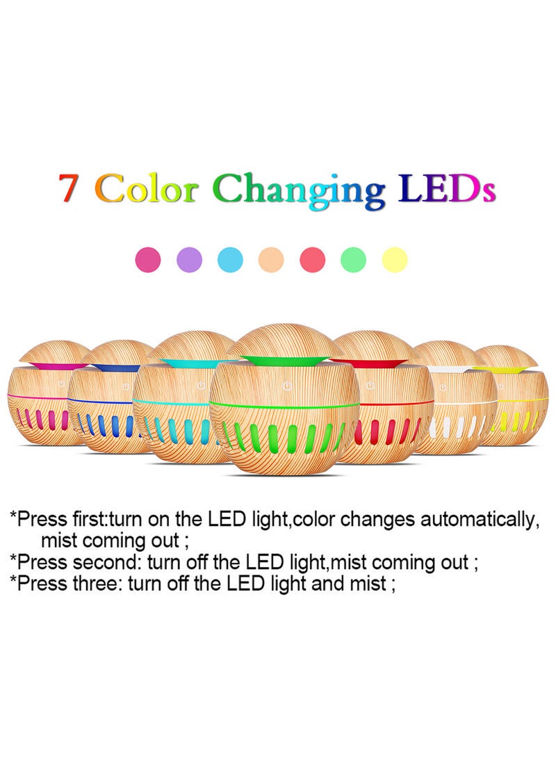 USB Color Changing LEDs Aroma Oil Diffuser Cool Mist Air Humidifier Multicolour 10.90x10.30x10.30cm