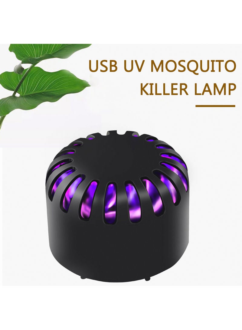 USB Powered DC5V Mosquito Killer Lamp Electronic UV Bug Zapper With Suction Fan Black 12.70x10.20x12.70cm