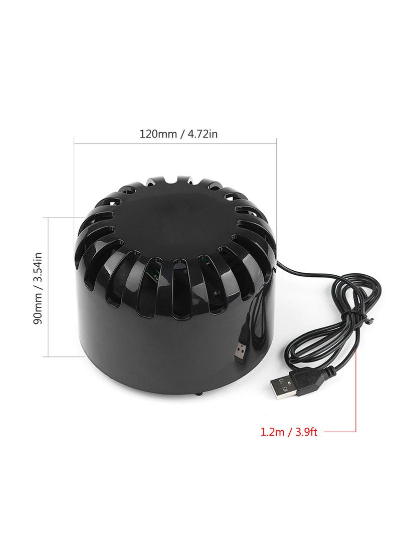 USB Powered DC5V Mosquito Killer Lamp Electronic UV Bug Zapper With Suction Fan Black 12.70x10.20x12.70cm