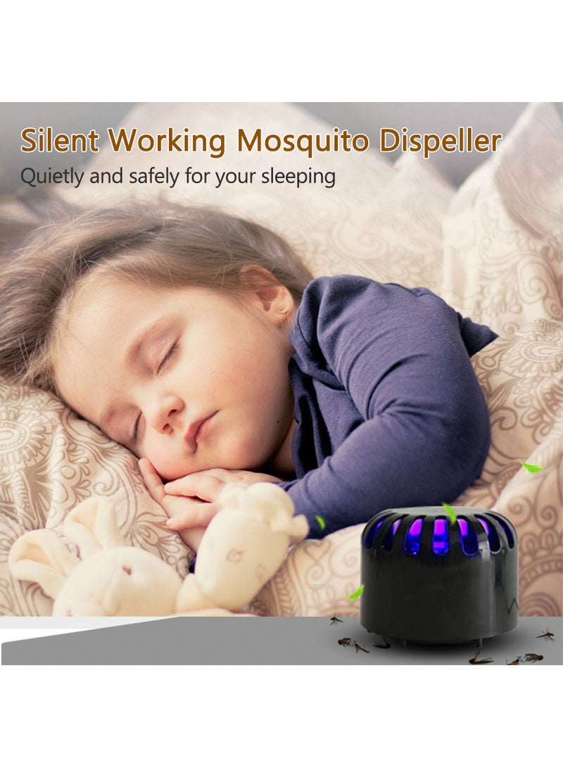 USB Powered DC5V Mosquito Killer Lamp Electronic UV Bug Zapper With Suction Fan Black 12.70x10.20x12.70cm
