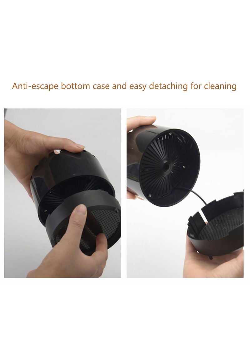 USB Powered DC5V Mosquito Killer Lamp Electronic UV Bug Zapper With Suction Fan Black 12.70x10.20x12.70cm