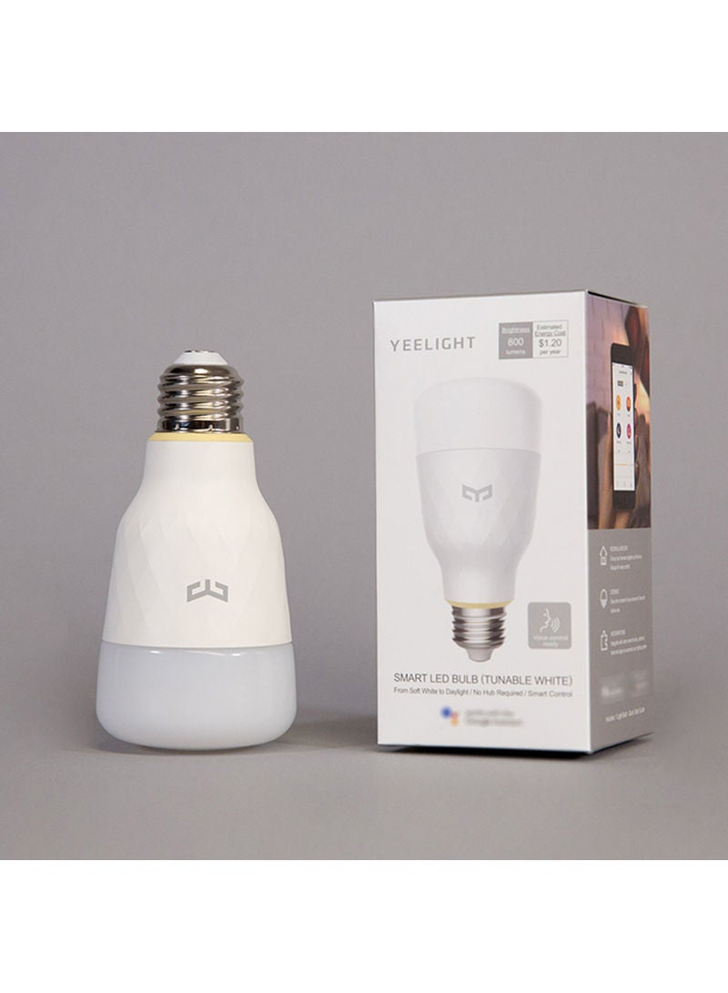 Yeelight - 24-LED Intelligent WIFI Bulb Light With E27 Base Socket Holder Multicolour 12.80x6.30x6.50cm - Image 1