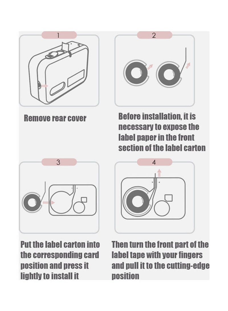 طابعة ملصقات P1-2A تعمل بالبلوتوث. أبيض - Image 4