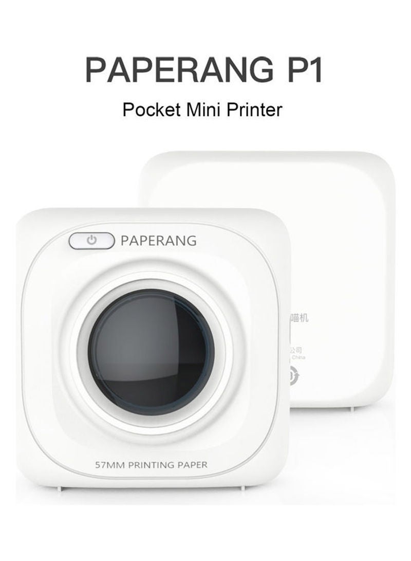 طابعة جيب P1 بتصميم صغير محمول أبيض - Image 4