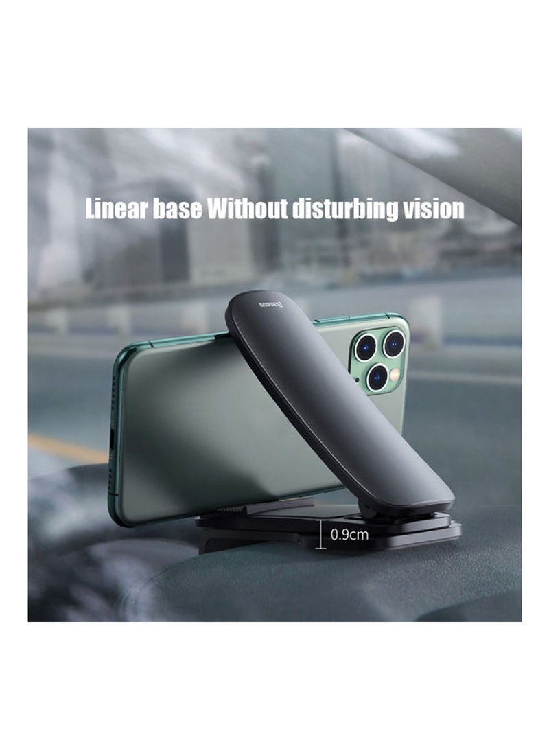 Baseus - Dashboard Car Phone Clip Holder Dash Mount Clamp Mobile Satnav GPS Cradle Compatible with iPhone 13/12 /11 Pro Max XS XR 8 7 SE Samsung S20 S10 A71 A21s Huawei P40 P30 Nokia OnePlus Black - Image 1