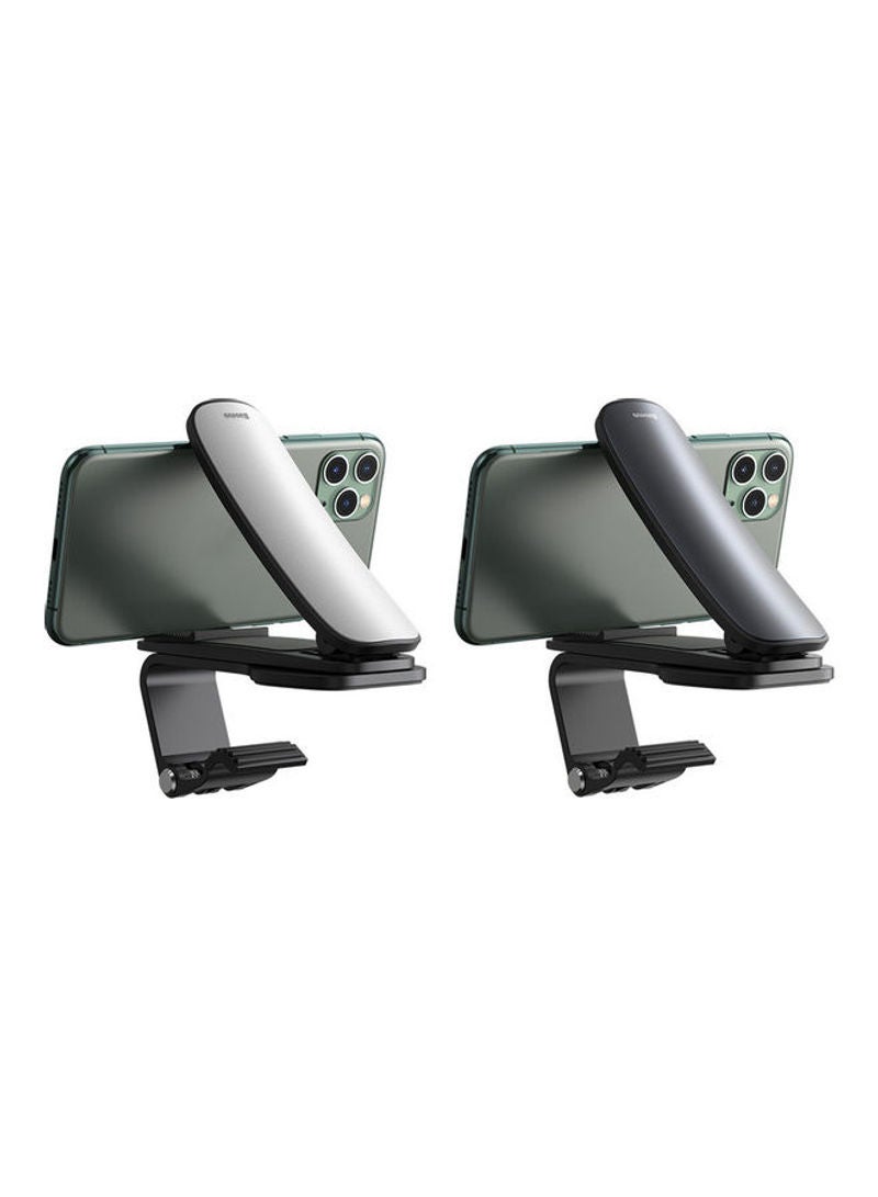 Baseus - Dashboard Car Phone Clip Holder Dash Mount Clamp Mobile Satnav GPS Cradle Compatible with iPhone 13/12 /11 Pro Max XS XR 8 7 SE Samsung S20 S10 A71 A21s Huawei P40 P30 Nokia OnePlus Black - Image 1