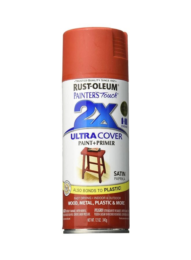 RUST-OLEUM Painter’s Touch Gloss Ultra Cover Spray Paprika 340grams - Image 1
