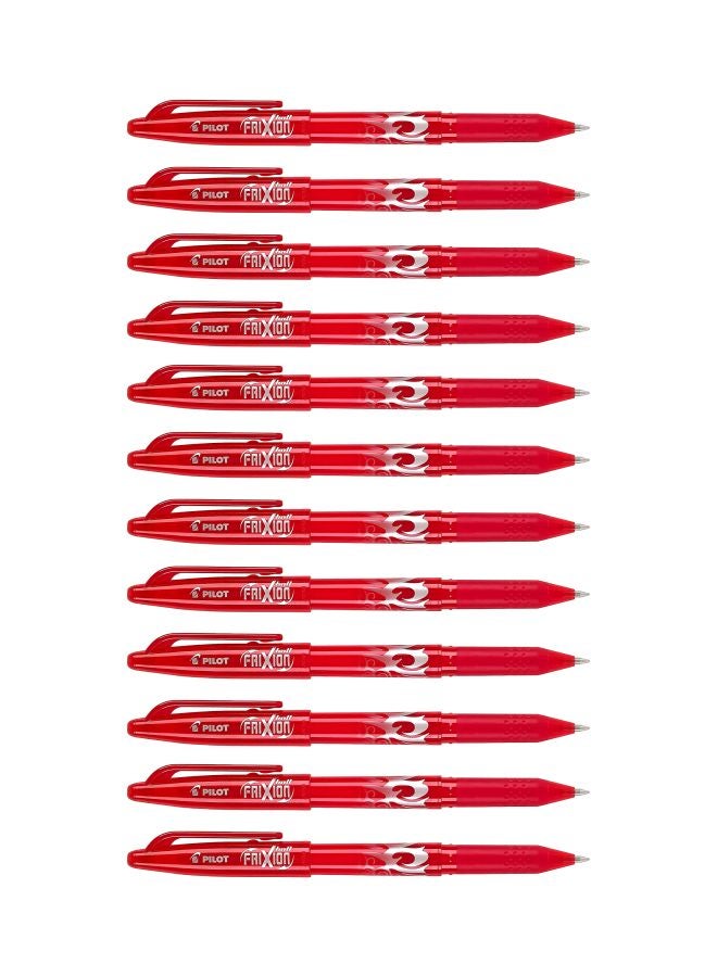 بايلوت طقم أقلام قابلة للمسح من فريكسيون 12 قطعة أحمر - Image 1