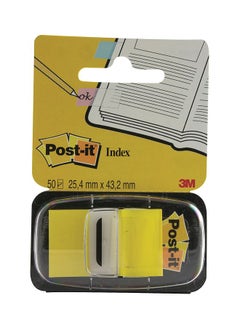 3M 50-Piece Post-It Index Flags Yellow  - Image 1
