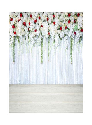 Flower Wall Photography Background White/Red/Green - v1607687503/N24563303A_1