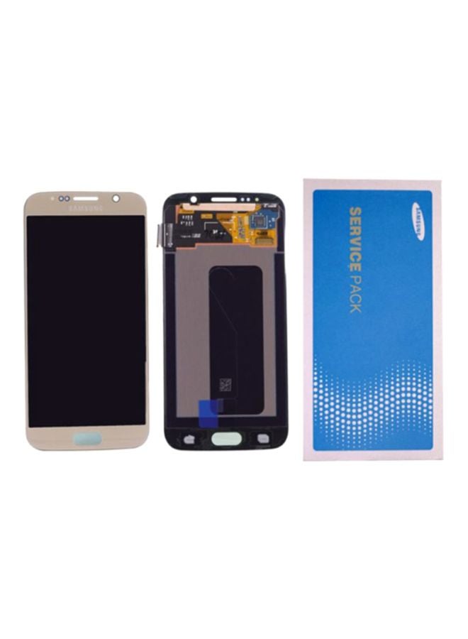 Samsung - Replacement LCD Touch Display For Samsung Galaxy S6 SM-G920 Gold/Grey - Image 1
