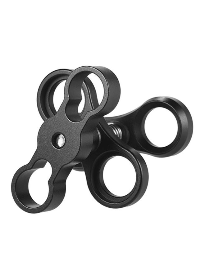 ANDOER Butterfly Dual Ball Clamp Mount Flash Connector Black  - Image 5