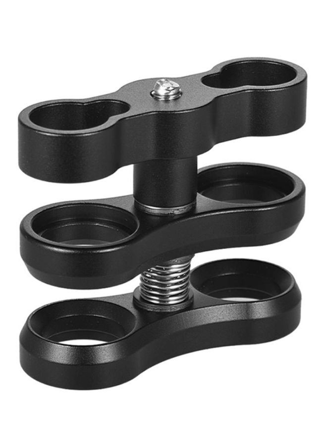 ANDOER Butterfly Dual Ball Clamp Mount Flash Connector Black  - Image 1