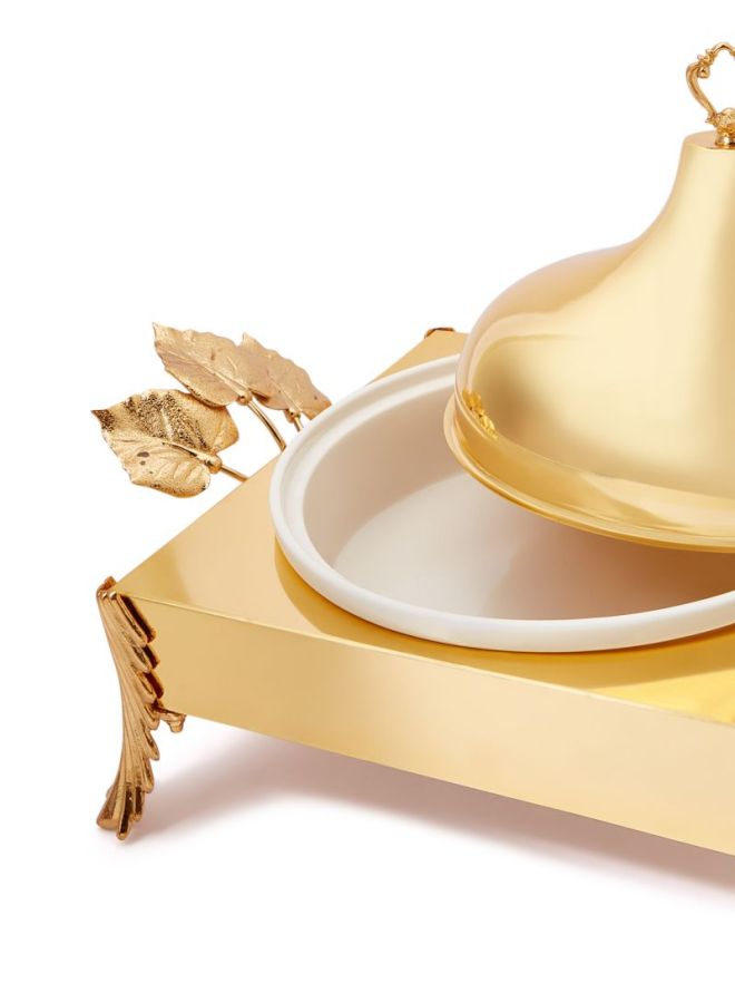 أوبالينا وعاء تسخين الطعام ذهبي ‎38x38x23سم - Image 3