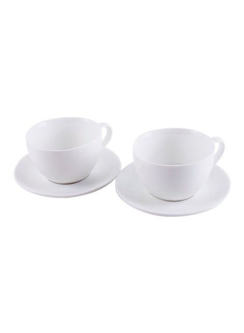 Set Of 2 Piece Cappuccino Cup N Saucer White