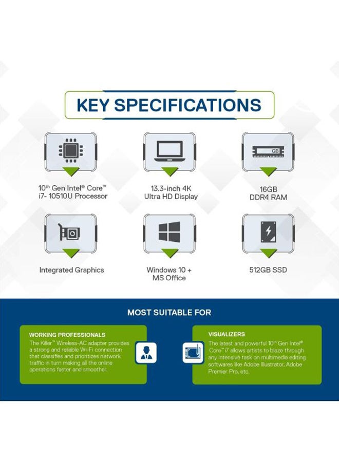 DELL - Latitude 7390 Laptop With 13.3-Inch Display, Core i7 Processor/16GB RAM/512GB SSD/Intel UHD Graphics International Version Windows 10 Silver - Image 1