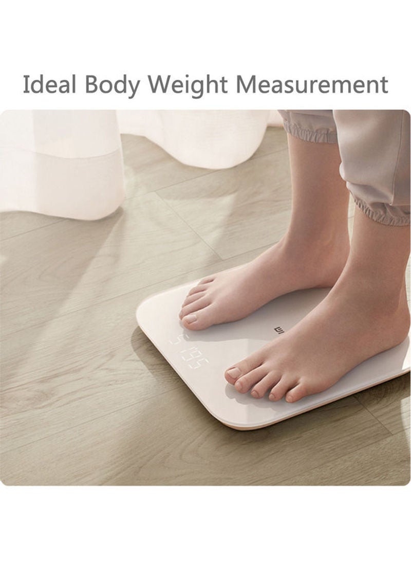 Generic - Universal Weight Measuring Scale With Mi Fit App Support White 30.00x4.00x30.00cm - Image 1