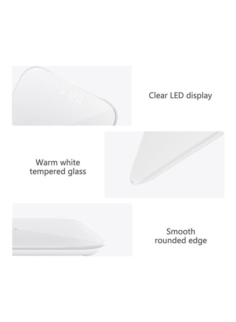 Generic - Universal Weight Measuring Scale With Mi Fit App Support White 30.00x4.00x30.00cm - Image 1