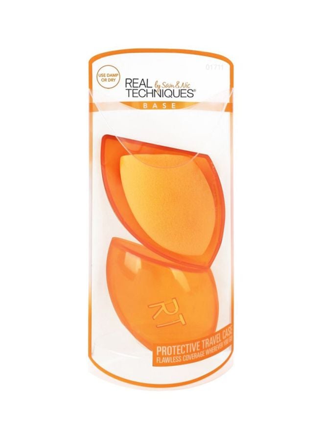 REAL TECHNIQUES - Miracle Complexion Sponge With Travel Case Orange - Image 1