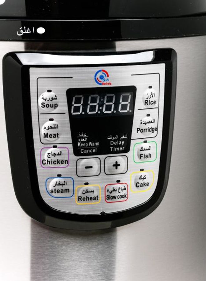 بادريق جهاز طهي بالضغط الكهربائي 10.0 L 1400.0 W 1002 أسود/ فضي  - Image 2