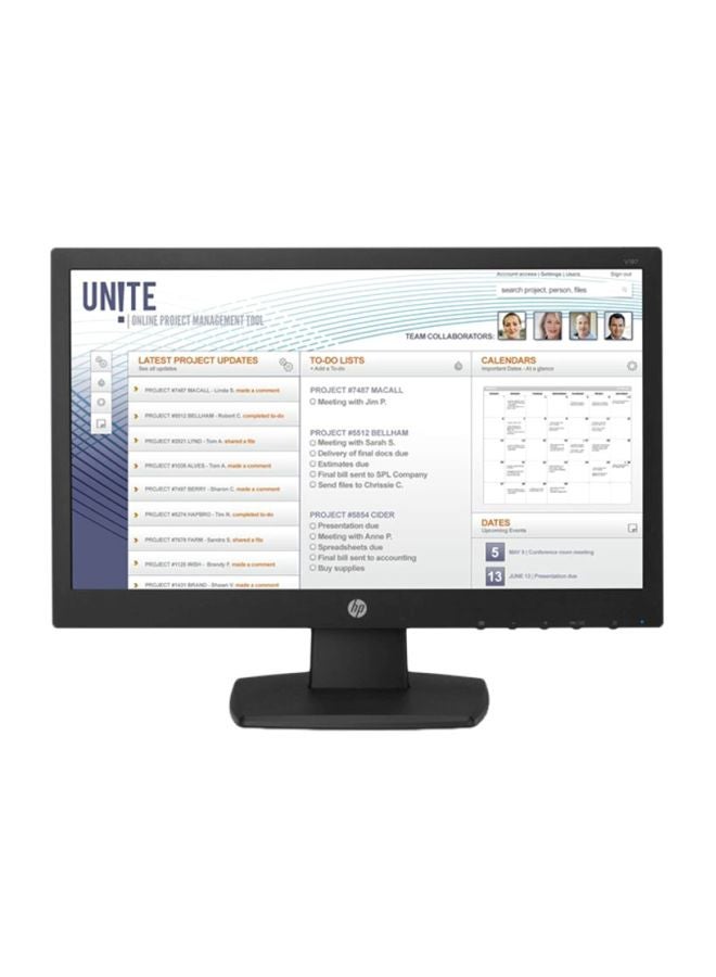 HP Hp 18.5-Inch Lcd Monitor V197 Black - Image 1