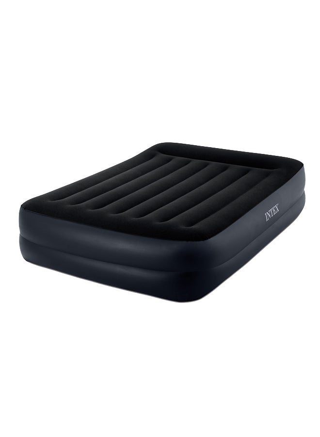 INTEX Queen Dura Beam Basic Series Fiber-tech Technology Pillow Rest Raised Bed Plastic Black 