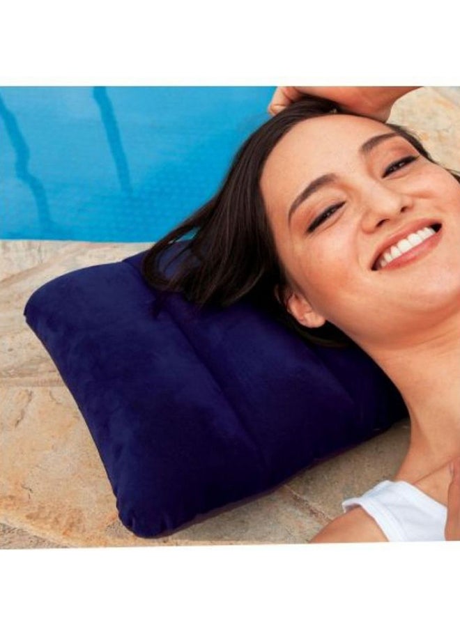 INTEX Intex Downy Pillow, 68672, Standard Velvet Blue H9xW28xD43cm  - Image 3