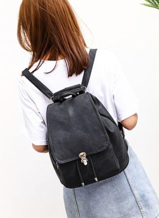 Cool Baby Denim Knapsack Backpack With Purse Black  - Image 3