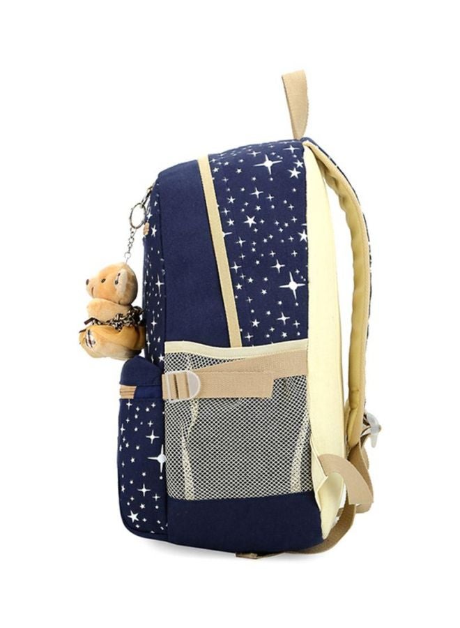 كول بيبي طقم حقائب ظهر من 3 قطع مصممة بنمط مطبوع أزرق / بيج - Image 3